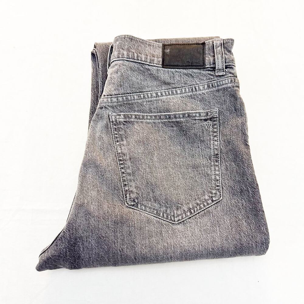 Madewell '90s Straight Gray Wash Denim Jeans Zip Fly Size 29